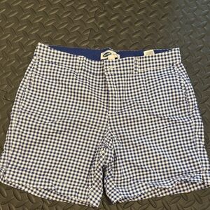 Old Navy Blue and White Checkered Women Shorts